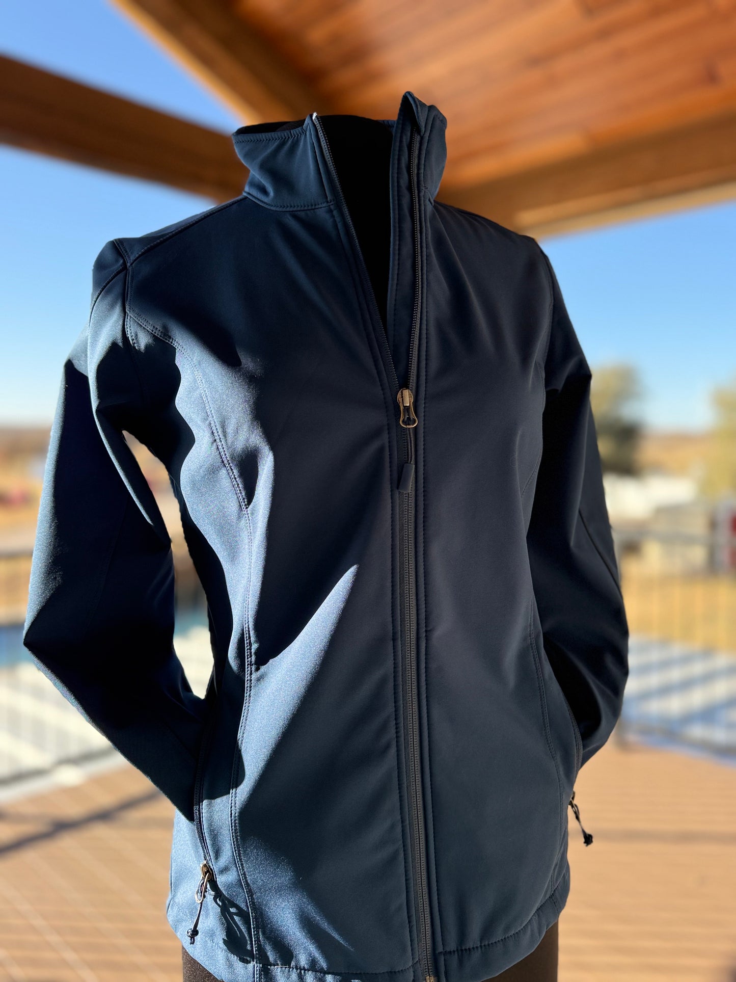 FITTED Womens Navy Softshell Jacket