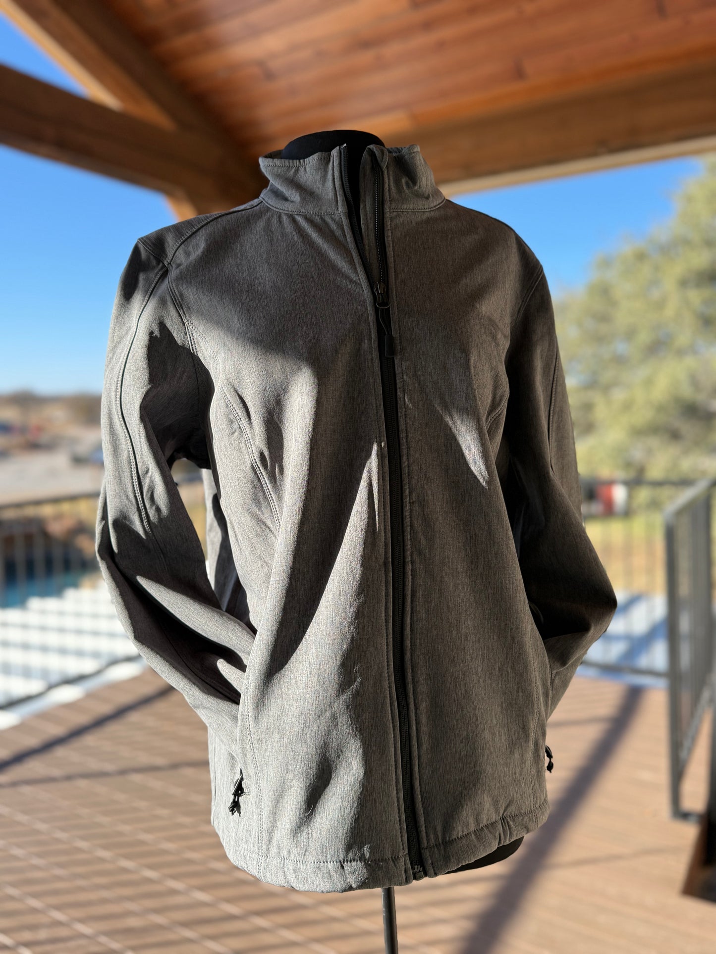 Fitted Womens Hthr Grey Softshell Jacket
