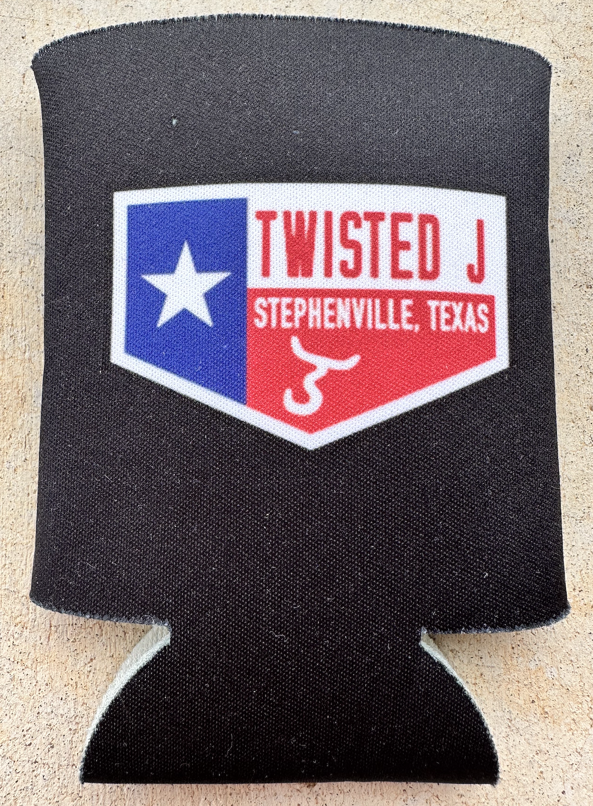 Texas Twisted J Can Cooler