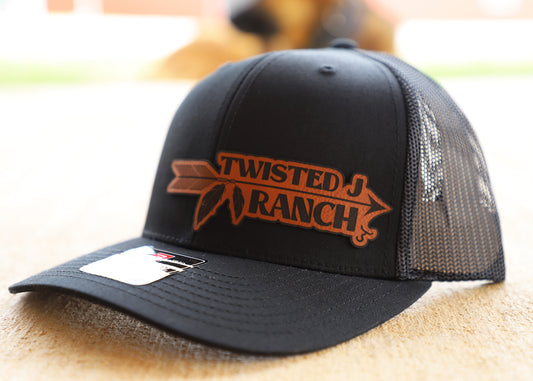 TJR - Leather Feather Arrow Patch - Black