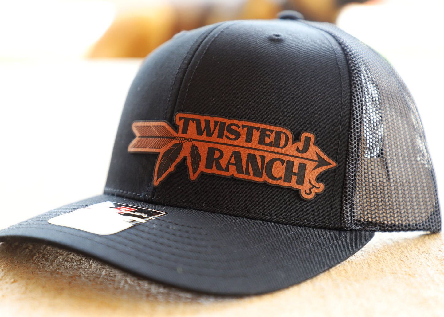 TJR - Leather Feather Arrow Patch - Black