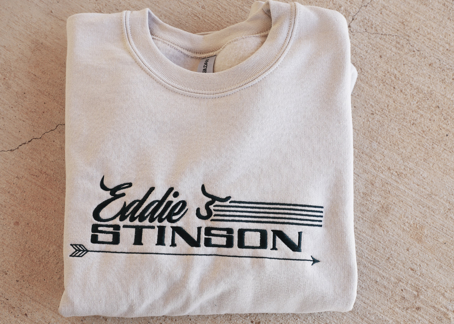 SALE - Sweatshirt - Oatmeal/Green