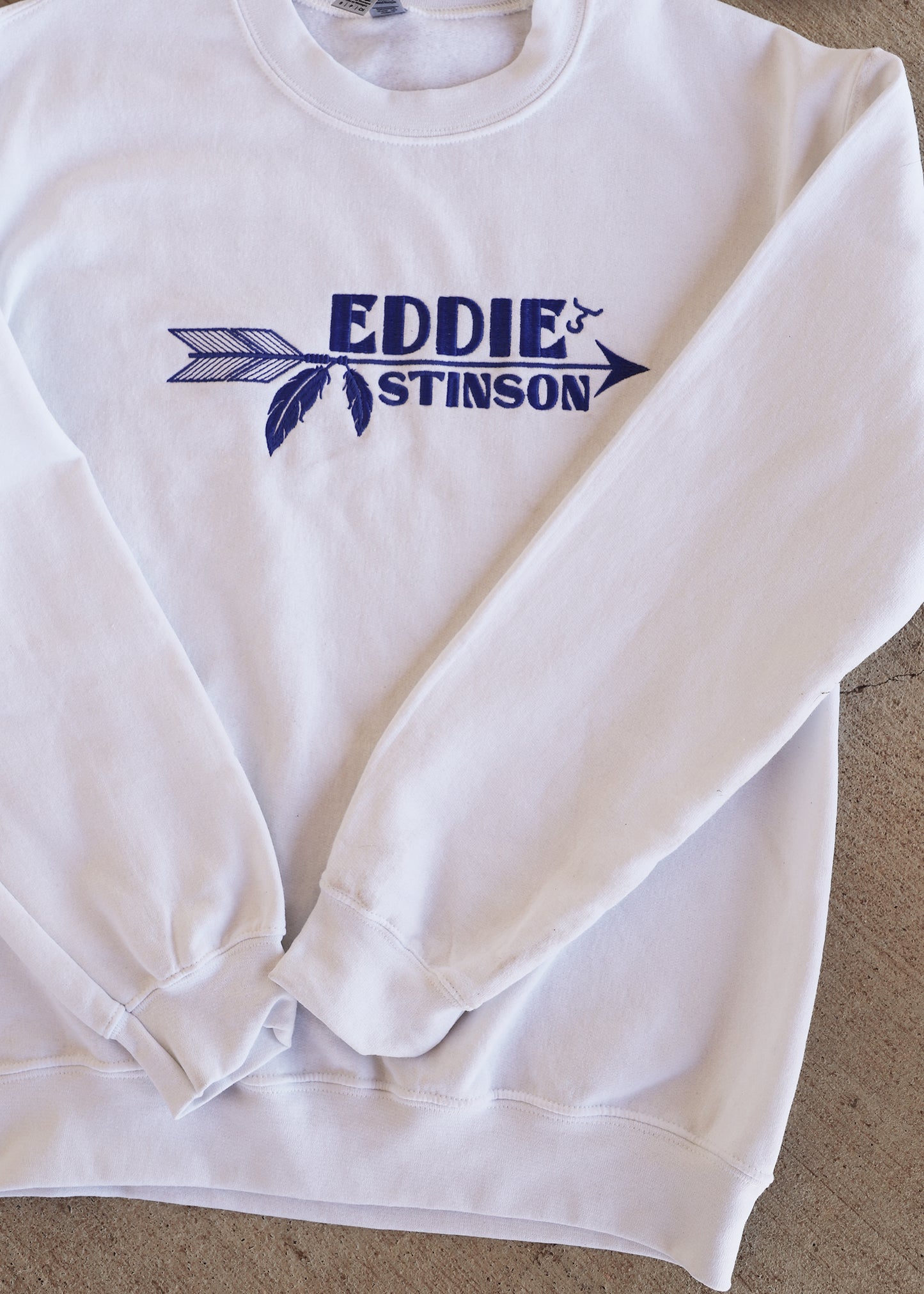 SALE - Sweatshirt - White/Periwinkle