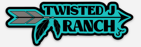 Arrow Feather Ranch Sticker - Turquoise