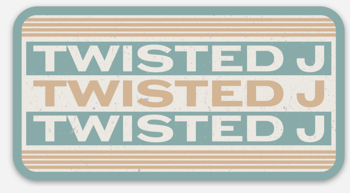 Triple Twisted J Sticker