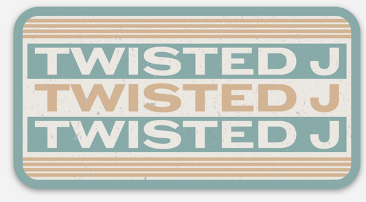 Triple Twisted J Sticker