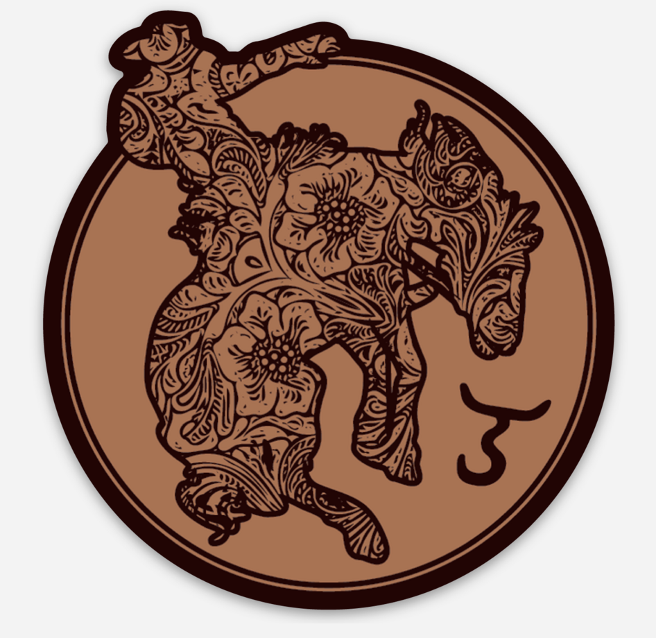 Tooled Bucking Sticker