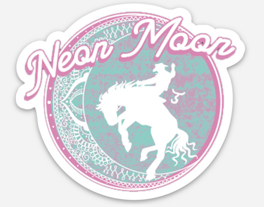 Neon Moon Sticker
