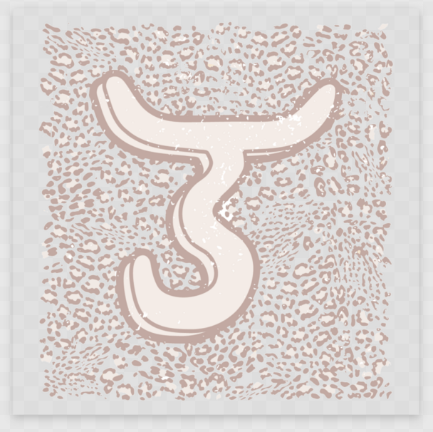 Leopard Twisted J Sticker