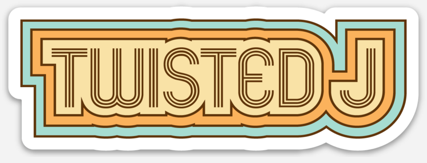 Retro Twisted J Sticker