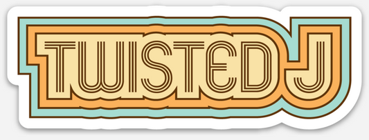 Retro Twisted J Sticker