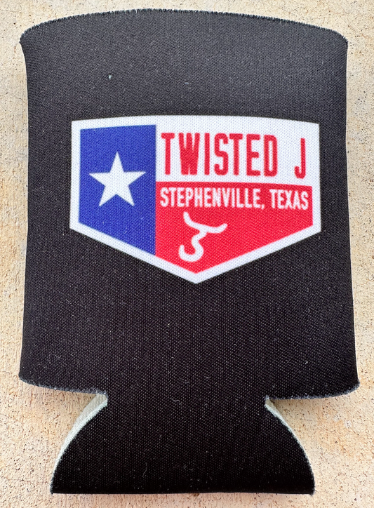 Texas Twisted J Can Cooler