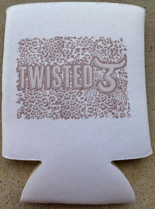 Leopard Twisted J Can Cooler