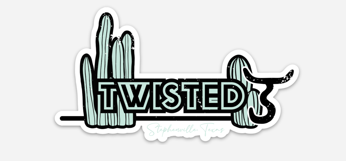 Prickly Twisted J Sticker